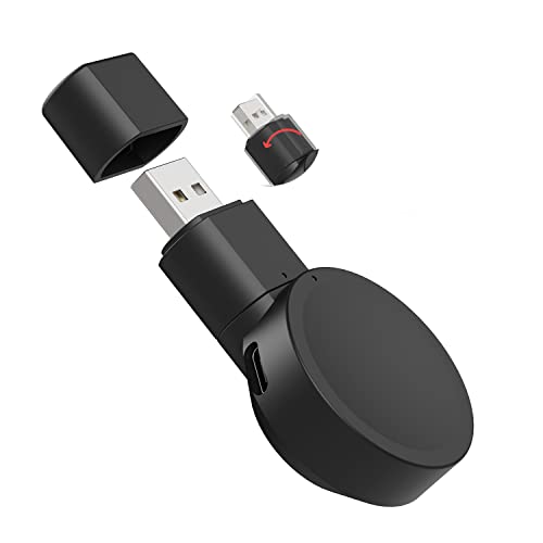MOSHOU Chargeur Galaxy Watch compatible avec Samsung Galaxy Watch 4, Galaxy Watch 3, Galaxy Active 2 Chargeur avec port de charge USB C, support de chargeur USB (1 pièce) Cover