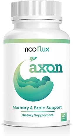 Nooflux Brain Supplement - Support Memory, Brain Function, & Concentration - Nootropics & Adaptogens - Lions Mane Bacopa Monnieri Citicoline Ginkgo Biloba - Axon