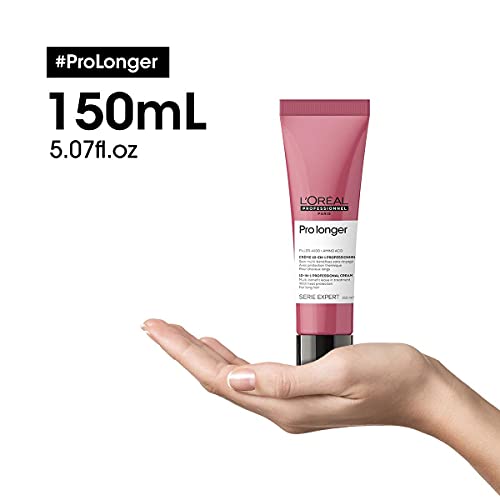 L'Oréal Professionnel, Crème 10-en-1 Rénovatrice de Longueurs, Cheveux Longs & Cassants, Pointes Abîmées & Fourchues, Protection Thermique & Anti Casse, Sans Rinçage, Pro Longer, Serie Expert, 150ml