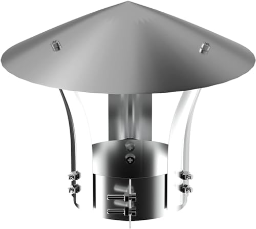Chapeau de cheminée et protection conduits évacuation poêle chauffage
