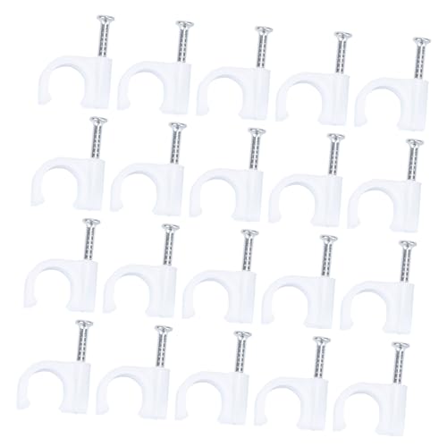100 Pzs Clips Redondos para Cable de 8mm para Gestión de Cables Blanca | Material PE, No Corrosivo y Resistente a la Intemperie, Protege el Aislamiento, Adecuado para Uso en Exterior y Hogar miniatura 1