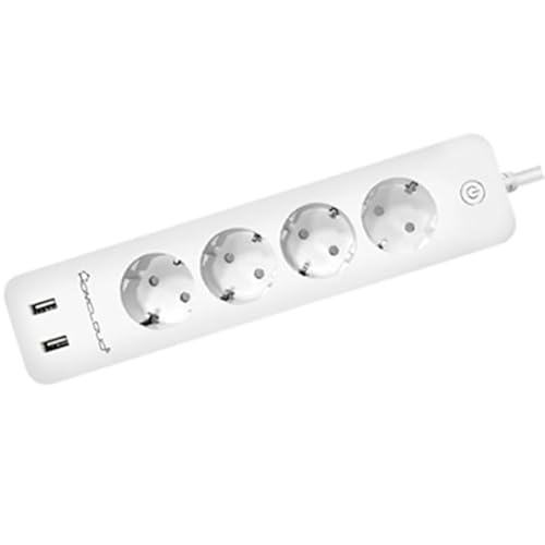 Homcloud Regleta Wi-Fi 16A 4 Schuko + 2USB Control Power SP. Schuko