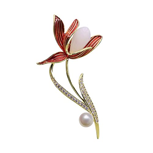 Broches magnolia exquises pour femmes le cadeau idéal orné de perles de haute qualité