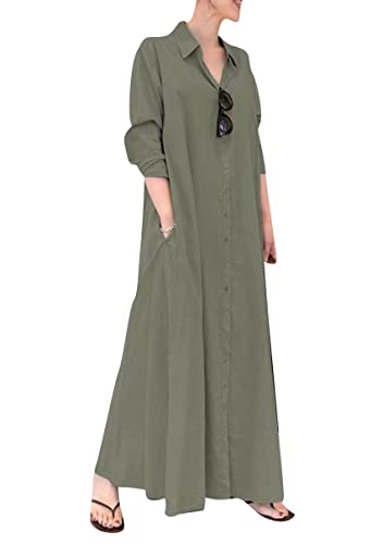 Robe chemise coton et lin idéale pour vos sorties d'été décontractées