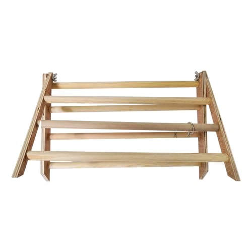 ひよこの止まり木、木製の鶏のスタンディング玩具、14.57x12.6x7.87インチインタラクティブな木製のジャングルジムのねぐらバー、マコーは大きな鳥、オウム、マコー、鶏用のスタンド