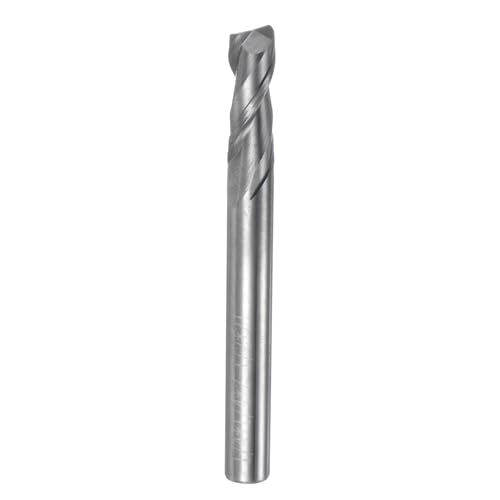 Image of uxcell Carbide Square End Mill, 1 /4 inch Diameter Uncoated 2 Flutes Milling Bit Cutter, for Aluminum Copper Non-Ferrous Metal, 1 /4 inch Shank 3 /4 inch Cut Length 2-1 /2 inch Long