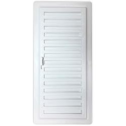 Ventilador Leroy ALBERTO MUÑOZ Rejilla ventilación baño PVC 9.8x22.5 cm con Marco y Cierre