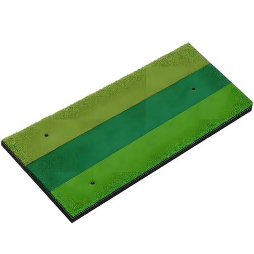 Almohadilla De Swing De Golf, Alfombra De Hierba De Práctica De Golf Portátil con Agujeros De Camiseta De 3 Bolas, Césped De 8 Mm PP, 30 * 60 Cm, Alfombra De Bateo De Mini Golf Plegable Entrenamiento
