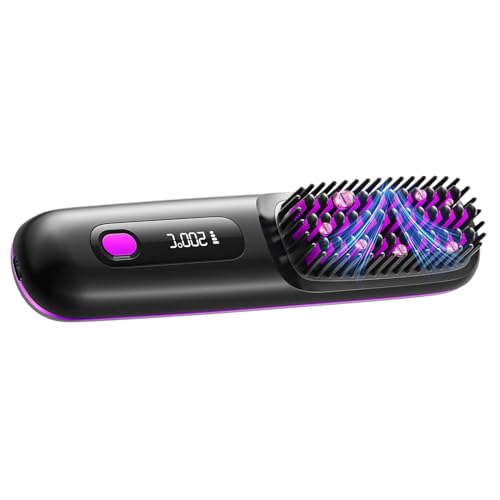 Alisador De Sin Cable,Alisado De Cabello Sin Cable - Peine Cerámico Con Pantalla Led 3 Ajustes De Temperatura Para Uso En Casa Playa Y Salon Alisador De Sin Cable,Alisado De Cabello Sin Cable - Peine Cerámico Con Pantalla Led 3 Ajustes De Temperatura Para Uso En Casa Playa Y Salon