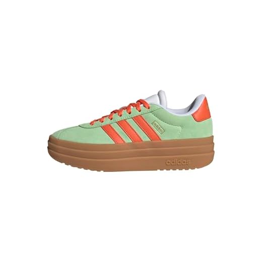 adidas Unisex niños VL Court Bold Shoes Junior, Semi Green Spark/Semi Impact Orange/Cloud White, 36 2/3 EU