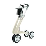 byACRE Carbon Ultralight Rollator Walker with Organizer Bag, Wide Track, Oyster White - Image 4