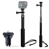 Bastone per selfie: 94 cm, asta per selfie estensibile impermeabile, monopiede in alluminio estensibile, treppiede a mano per Insta360 X5/X4, con telefoni cellulari e altre action camera, accessori