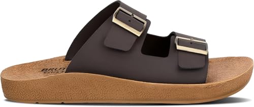 Image of BRUTON Stylish Eco-Friendly Slippers Light-Weight Slipper for Men (SLP-1113-TAN /BRWN-10 PT)