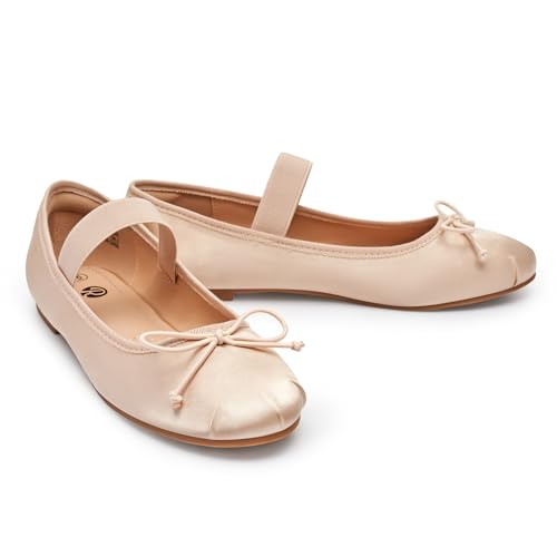 Stylish Satin Ballet Flats for Women, Classic Mary Janes - Image 2