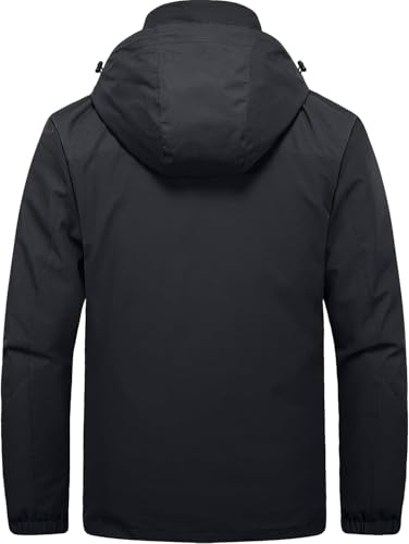 Image of Mens Winter Skiing Jacket 3 in 1 Waterproof Warm Snow Fleece Lining Coat Hooded Windproof Jacket S-6XL