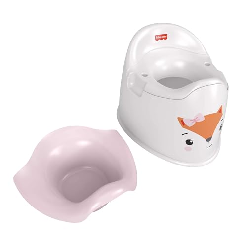 Image of Fisher-Price Friendly Fox Potty Toddler Toilet Training Chair with Removable Bowl, 2 pieces