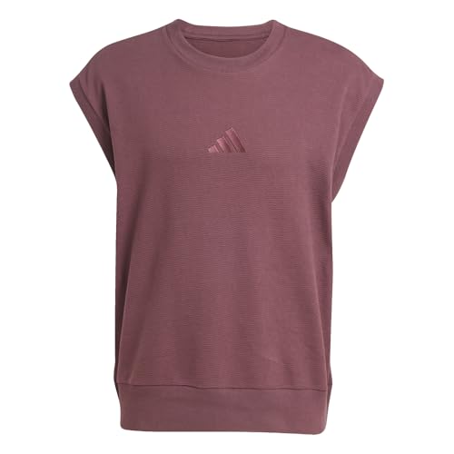 adidas Mens Elevated All Szn Cloud Crew Neck Sleeveless Sweater Casual - Red - Size XL