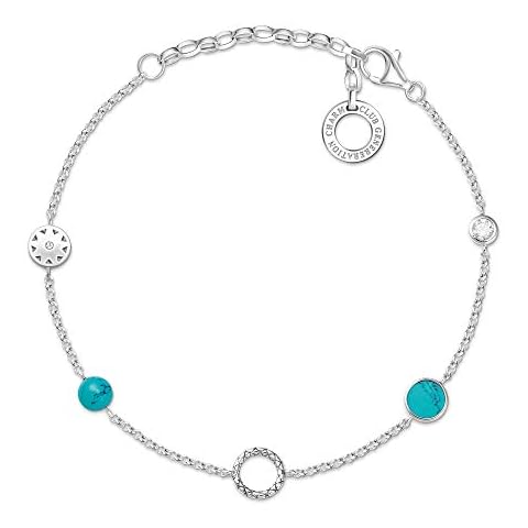 Thomas Sabo Damen Charm-Armband Steine Charm Club 925 Sterling Silber X0271-646-7 Cover