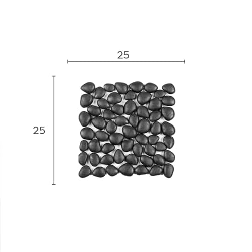 Kalapanta - Dekosteine ​​aus recyceltem Kunststoff für Vasen, Malerei, Aquarien, Garten (Schwarz, Ø 2-5 cm | etwa 75 Stück)