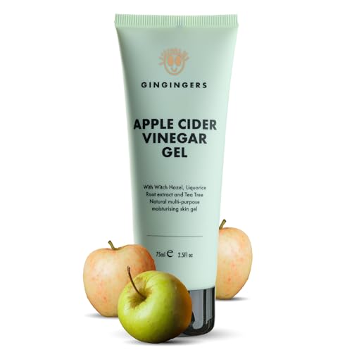 GinGingers Natural Apple Cider Vinegar Gel with Mother 75ml – Multi-Purpose Vegan Face & Body Gel for Clear, Healthy Skin – pH Supporting, Moisturising Formula with Tea Tree & Witch Hazel - Image 8