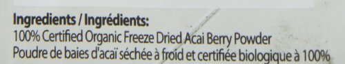 Organic Traditions Freeze Dried Organic Powder, Acai Berry, 3.5 Ounce