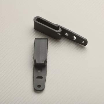 HolsterBuilder Kydex Clips Grip Hook - 3 Pre-Drilled Hole Tuckable Kydex Belt Clip for IWB & OWB Kydex, Leather, Hybrid Holster Making - Easy Holster Sheath Grip Hook with Mounting Hardware(Black)