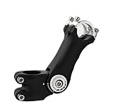 TUNTROL Bicycle 25.4 125mm Adjustable Stem, 0~60 Degree Adjustable Forged Aluminum Alloy Stem for MT