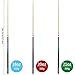 LOTKEY Pool Cue Set of 4/3 / 2/1-58 Inch 18~21 oz Canadian Maple Professional Billiard Cue Sticks, Pool Cue Stick Durable for Billiard Players (3 Sets (18oz Blue, 20oz Red, 21oz Green))