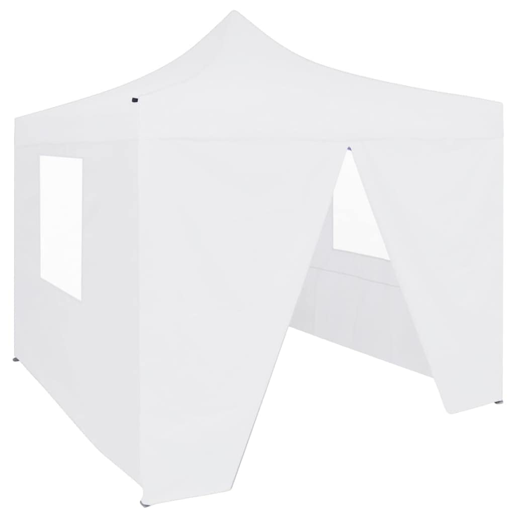 Gartenpavillon, faltbar, für den Außenbereich, mit 4 Wänden, 3 x 3 m, Stahl, Weiß