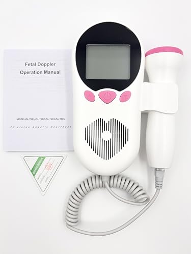 Image of Portable Fetal Doppler Baby Heart Monitor for Pregnancy with Inbuilt Speaker, Large Display Size | for Home & Clinic