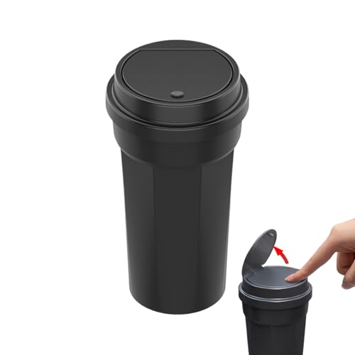 Bil Avfallskorg Med Lock,Vattentät Läckagesäker Bil Sopcontainer Med Lock | Bilaccessoarer För Baksäte Lastbil Samling Skåpbil Kontor | Opåsladdbar Opåsladdbar Förvaringslåda