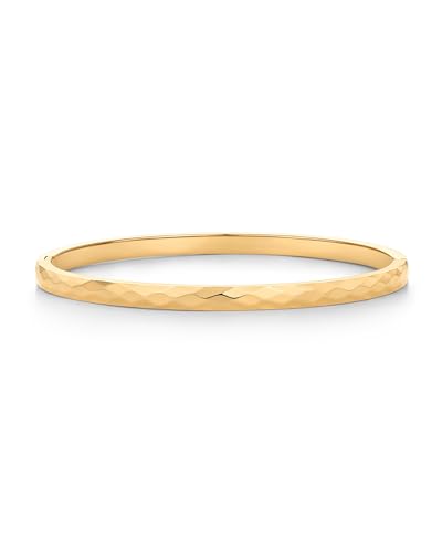 PAVOI Waterproof Bangle Bracelet, 14K Gold Plated, Yellow Gold, 6.5IN