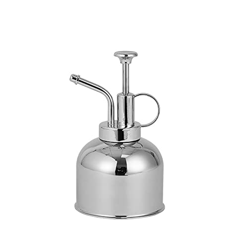 園芸用霧吹き 霧吹き じょうろ 水差し ステンレス製じょうろ 園芸 掃除 散水 観葉植物 300ml (シルバー)