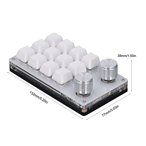 Clavier mécanique 12 touches programmable USB compact pour jeu et bureau - 7