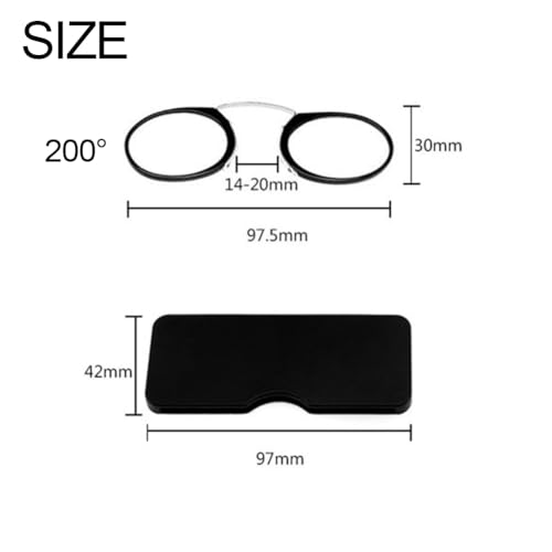 glass Mini Nose Clip, Branchless Magnifying Lens, Mini Portable Reading Glasses - Image 2