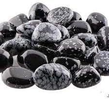 Miniatura 1 de Pachamama Essentials Obsidiana de copo de nieve en rodo, piedra curativa de cristal de 0.787-0.984 in