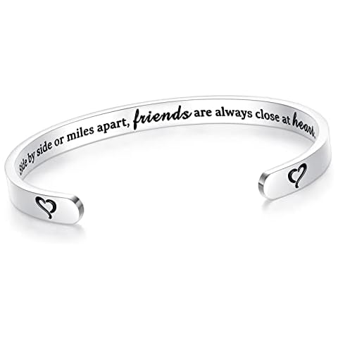 SAM & LORI Personalized Bracelets for Teen Girls/Women-Inspirational Jewelry Gifts (Various Designs) for Best Friend/Mom/Daughter/Sister, Stainless Steel, no gemstone Cover