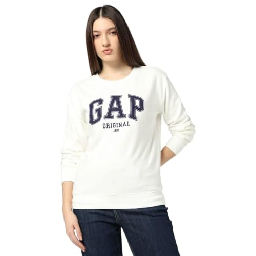 Image of Women's Embroidered Relaxed Crew Regular Sweatshirt, Black, XS