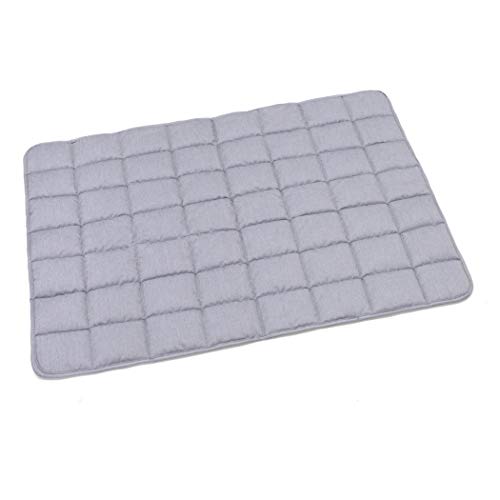 Doctor Bark Hundedecke Fleece Wendedecke - Flauschige, robuste Hundematte für mittlere Hunde. waschbar bis 95°C - hochwertige Indoor/Outdoor Liegedecke (M - 80x70 cm, Hellgrau/Hellgrau)