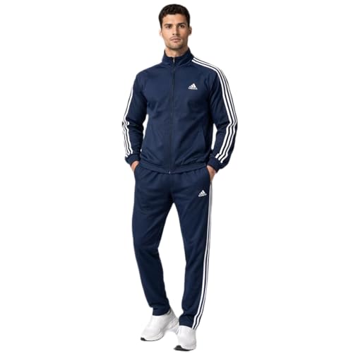 Image of Adidas Men Printed Training tracksuit Dark Navy - Polyester Regular Fit Activewear Set Lightweight, Breathable Sportswear track suit for Gym, Running, Fitness, Casual For All-Season