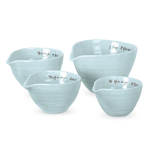Portmeirion Sophie Conran Celadon Measuring Cups | Set Of 4 Measuring Cups For Kitchen And Baking In Assorted Sizes | Made From Fine Porcelain | Dishwasher Safe #TOP10