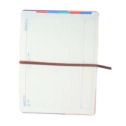 Planificador diario 2027 A5 rosa con páginas a prueba de tinta para una escritura suave