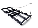 Plorvia 4FT Drag Harrow Driveway Grader, Specially Designed for Smooth and Even Leveling, Tow Behind with Chain for ATV, UTV, Tractor for Lawn Leveling Rake, Land Leveling
