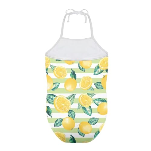 Image of One Piece Swimsuit for Girls Beach Bathing Suit Halter Straps Sports Swimwear for 1-10 Year Toddler Kids