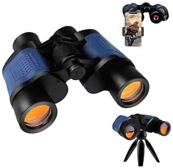 - 60×60 High-Power HD Binoculars for Adults – Long Range 3000M Vision, Low-Light Night Waterproof & Shockproof Professional Distance Optics, Outdoor Travel Bird Watching Military Range,