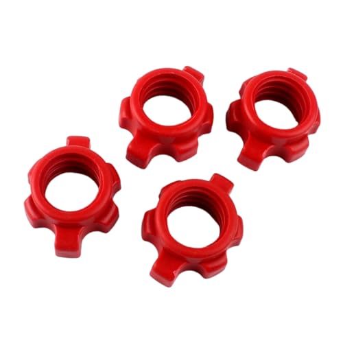 4Pcs Dumbbell Rod Nut Spinlock Collars Standard Barbell Screw Collar for Dumbell Weight Lifting Fitness Training