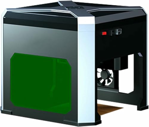 LYJYUJIE Grabador láser, máquina cortadora de Grabado de Escritorio portátil de 3 W, fácil configuración para Principiantes, para Madera, acrílico y Metal, área de Trabajo de 80 x 80 mm~/