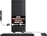 ASUS V500 15L Home & Business Tower Desktop (Intel i7-13620H, Intel UHD Shared, 16GB DDR5, 512GB SSD, WiFi 6, BT 5.3, Support 4K Monitor, Win11H) w/Wired Keyboard & Mouse, Dockztorm USB Hub (Renewed)