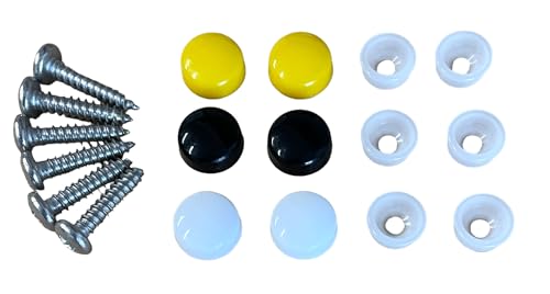 Number Plate Registration Fixing Kit - Screws And Caps