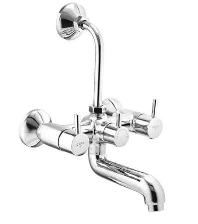 ONE Touch Solid AB9717 Wall Mixer with 3 Function Full Brass Body and Brass Fittings with Shining Chrome Plating